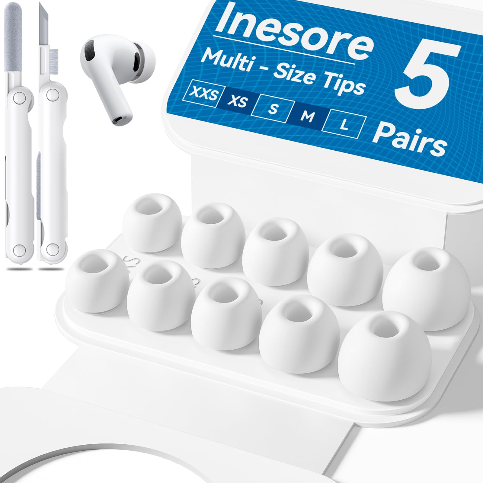 Amazon | Inesore 交換用イヤーチップ 5組 AirPods Pro 3 (2025) 用